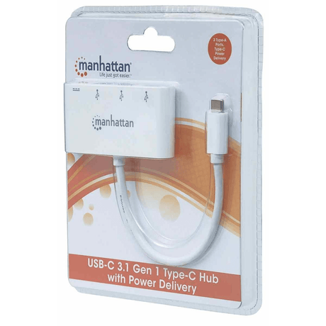 Manhattan USB 3.2 Gen 1 Type-C 3-port Hub with Power Delivery 163552