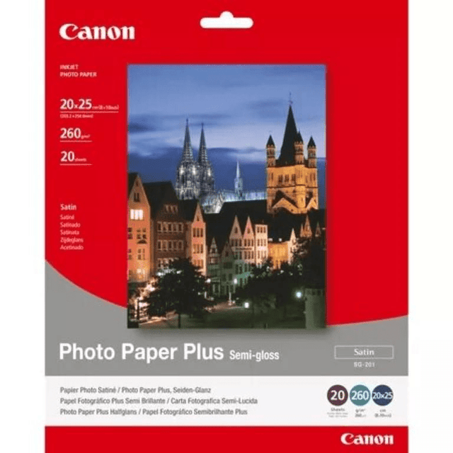 Canon SG-201 Semi-Gloss Photo Paper Plus 20x25cm 20-sheets 1686B018