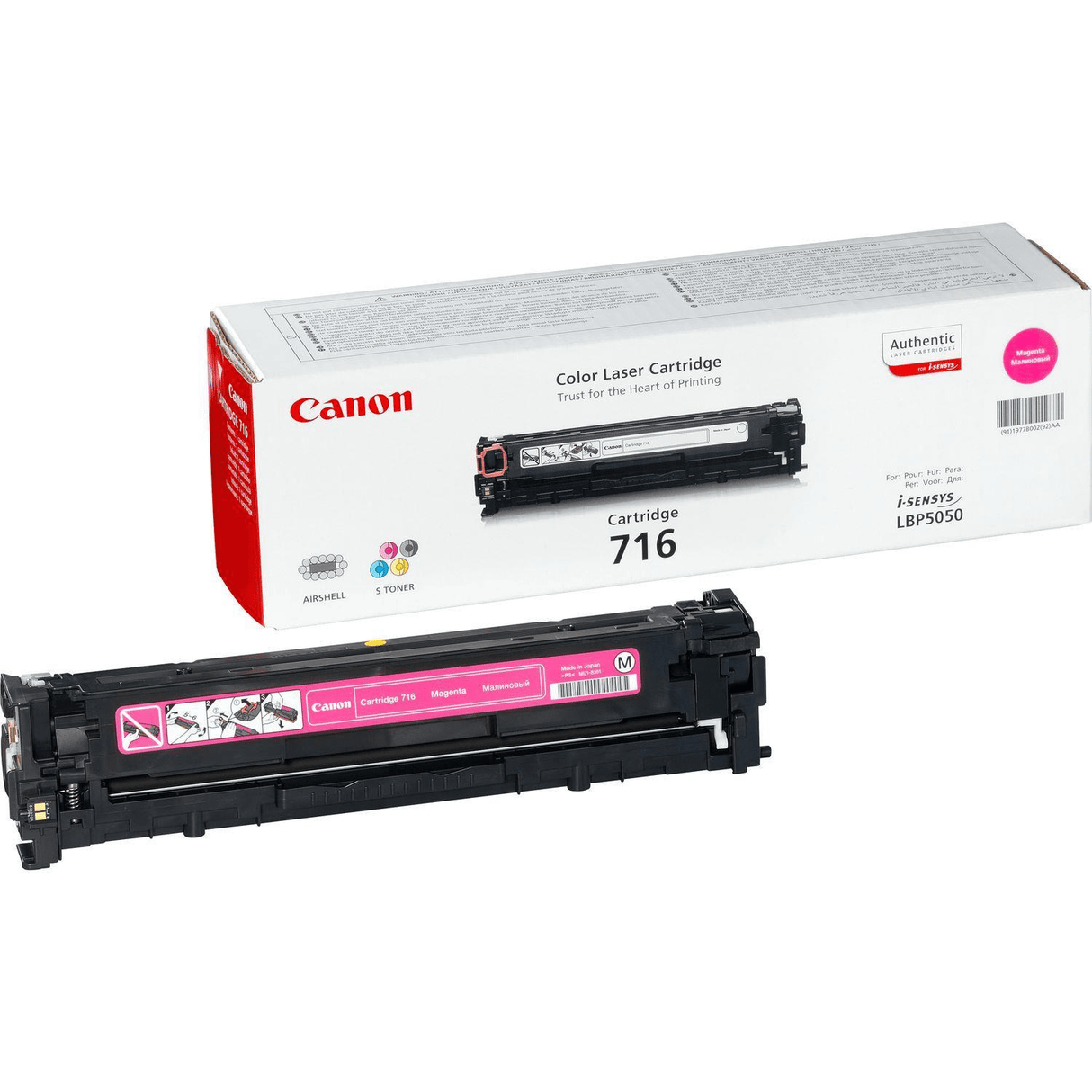 Canon 716 M Magenta Toner Cartridge 1,500 Pages Original 1978B002 Single-pack