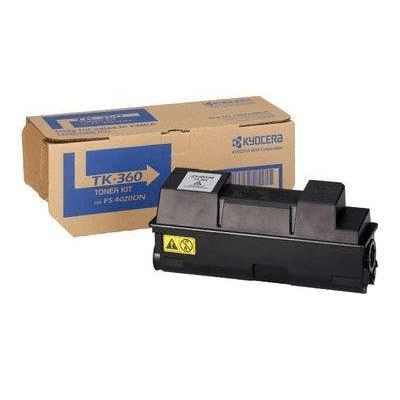 Kyocera TK-360 Black Toner Kit Cartridge 20,000 Pages Original 1T02J20EUC Single-pack