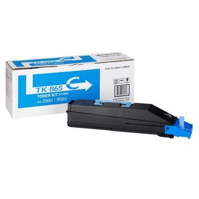 Kyocera TK-865C Cyan Toner Kit Cartridge 12,000 Pages Original 1T02JZCEU0 Single-pack