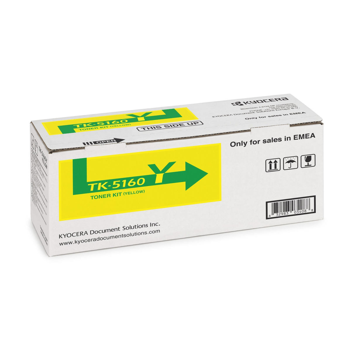 Kyocera TK-5160Y Yellow Toner Kit Cartridge 12,000 Pages Original 1T02NTANL0 Single-pack