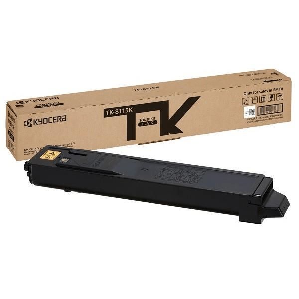 Kyocera TK-8115K Black Toner Kit Cartridge 12,000 Pages Original 1T02P30NL0 Single-pack