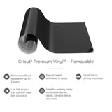 Cricut Premium Vinyl 30x122cm 1-sheet Black Removable 2004296