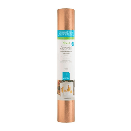 Cricut Premium Vinyl Permanent 30.5x122cm 1-sheet Textured Metallic Copper 2005231