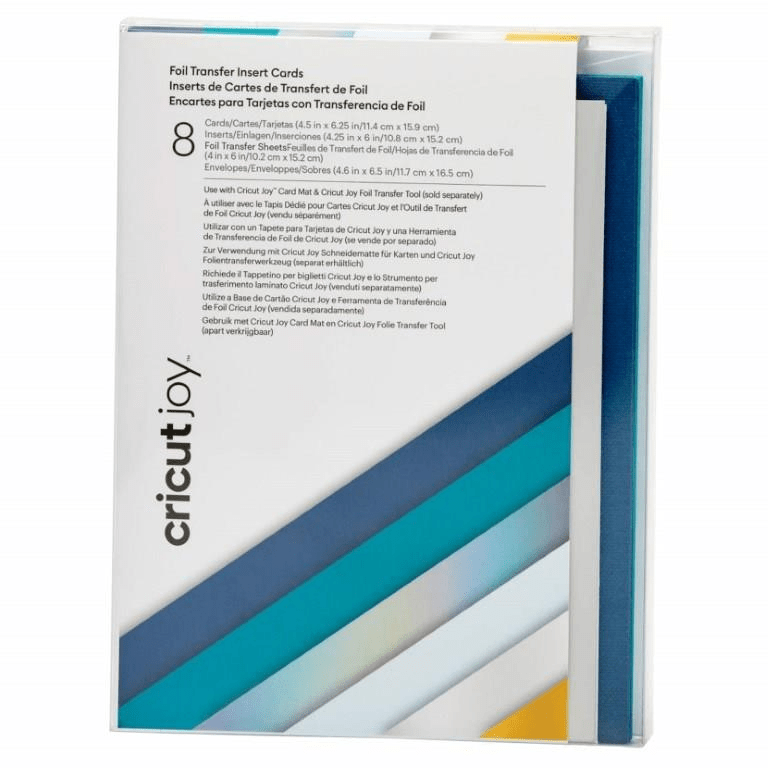 Cricut Joy 8-pack Foil Transfer Insert Cards A6 Blue Lagoon Sampler 2009210