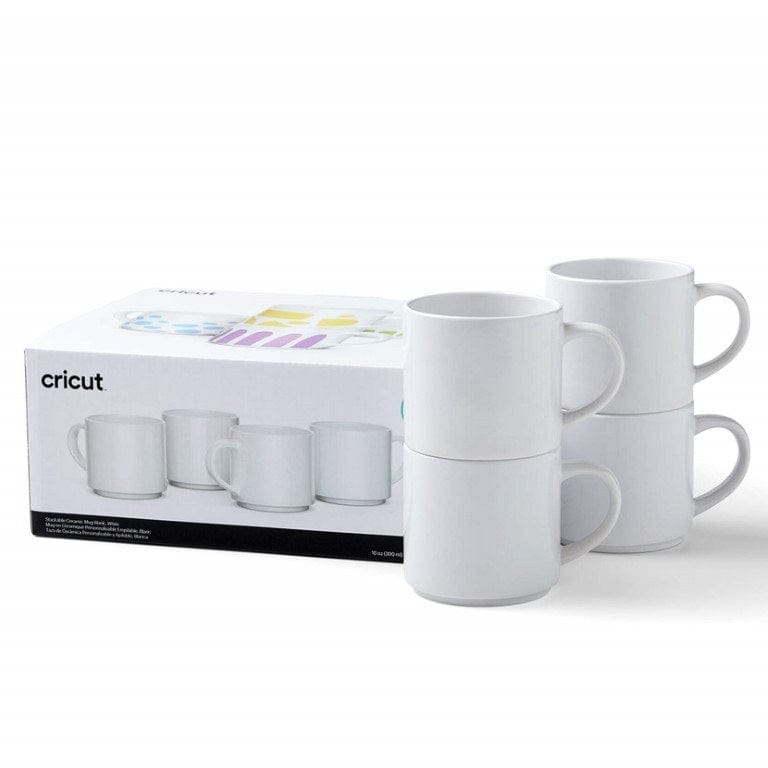 Cricut 4-pack 295ml Stack Ceramic Mugs Blank White 2009392