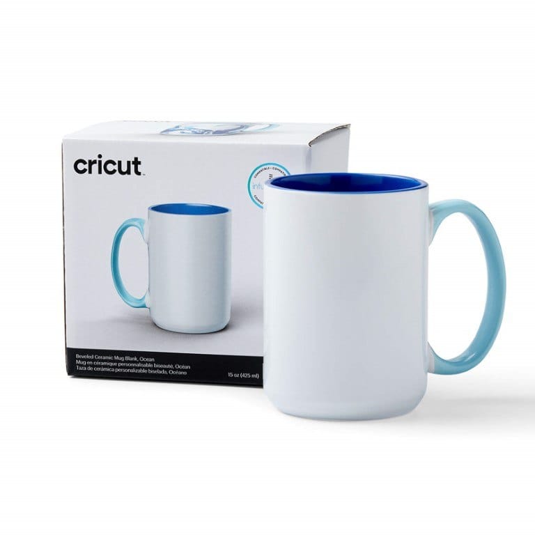 Cricut 440ml Beveled Ceramic Mug Blank Ocean 2009394