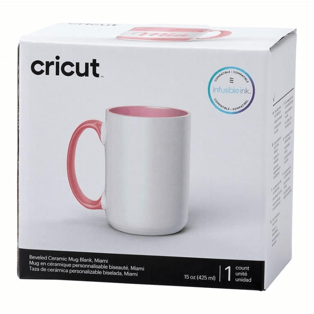 Cricut 440ml Beveled Ceramic Mug Blank Miami 2009397