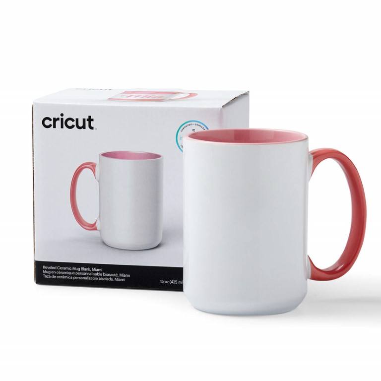 Cricut 440ml Beveled Ceramic Mug Blank Miami 2009397