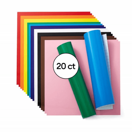 Cricut Permanent Vinyl 30.5x30.5cm 20-sheet Rainbow 2009649