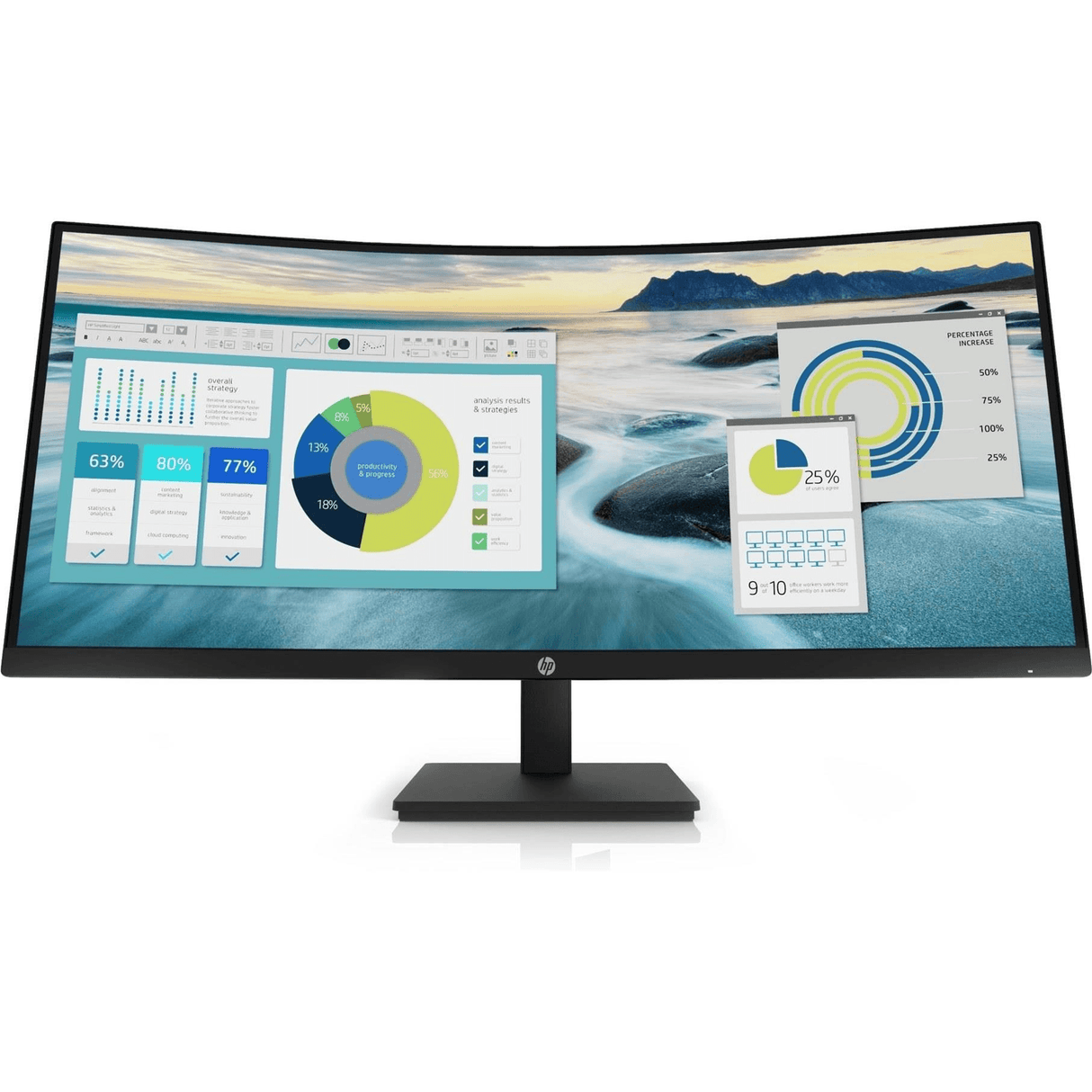 HP P34hc G4 34-inch 3440 x 1440p WQHD 21:9 100hz 5ms VA Curved Monitor 21Y56AA