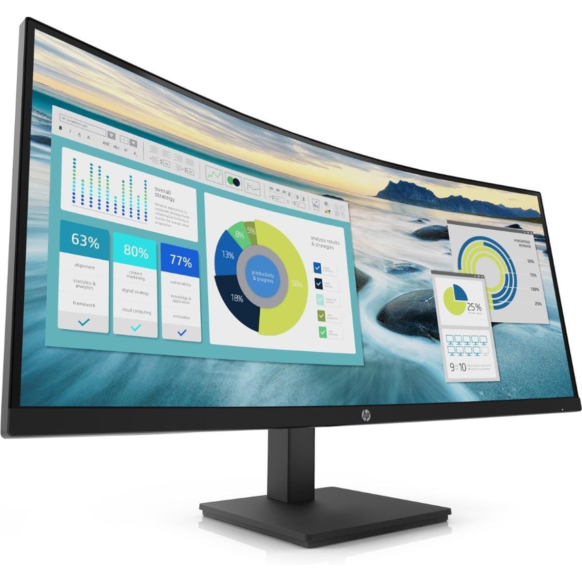 HP P34hc G4 34-inch 3440 x 1440p WQHD 21:9 100hz 5ms VA Curved Monitor 21Y56AA