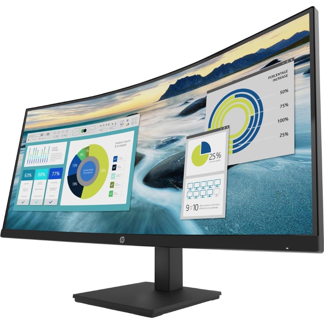 HP P34hc G4 34-inch 3440 x 1440p WQHD 21:9 100hz 5ms VA Curved Monitor 21Y56AA