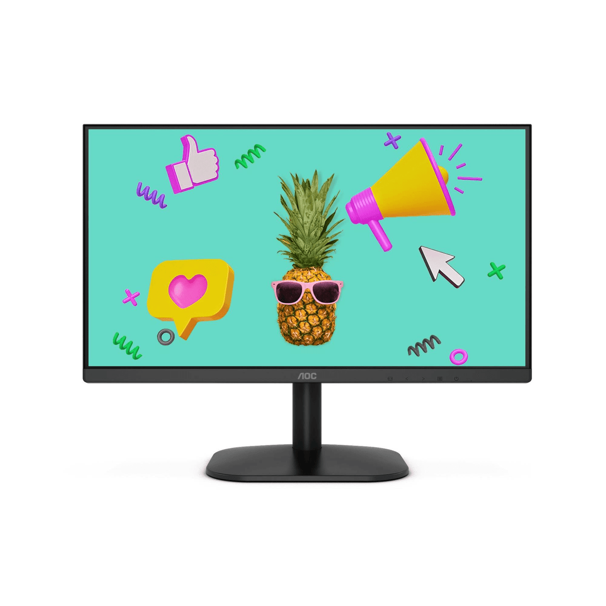 AOC UltraSlim 21.5-inch 1920 x 1080p FHD 16:9 75Hz 7ms LED VA Monitor 22B2HN