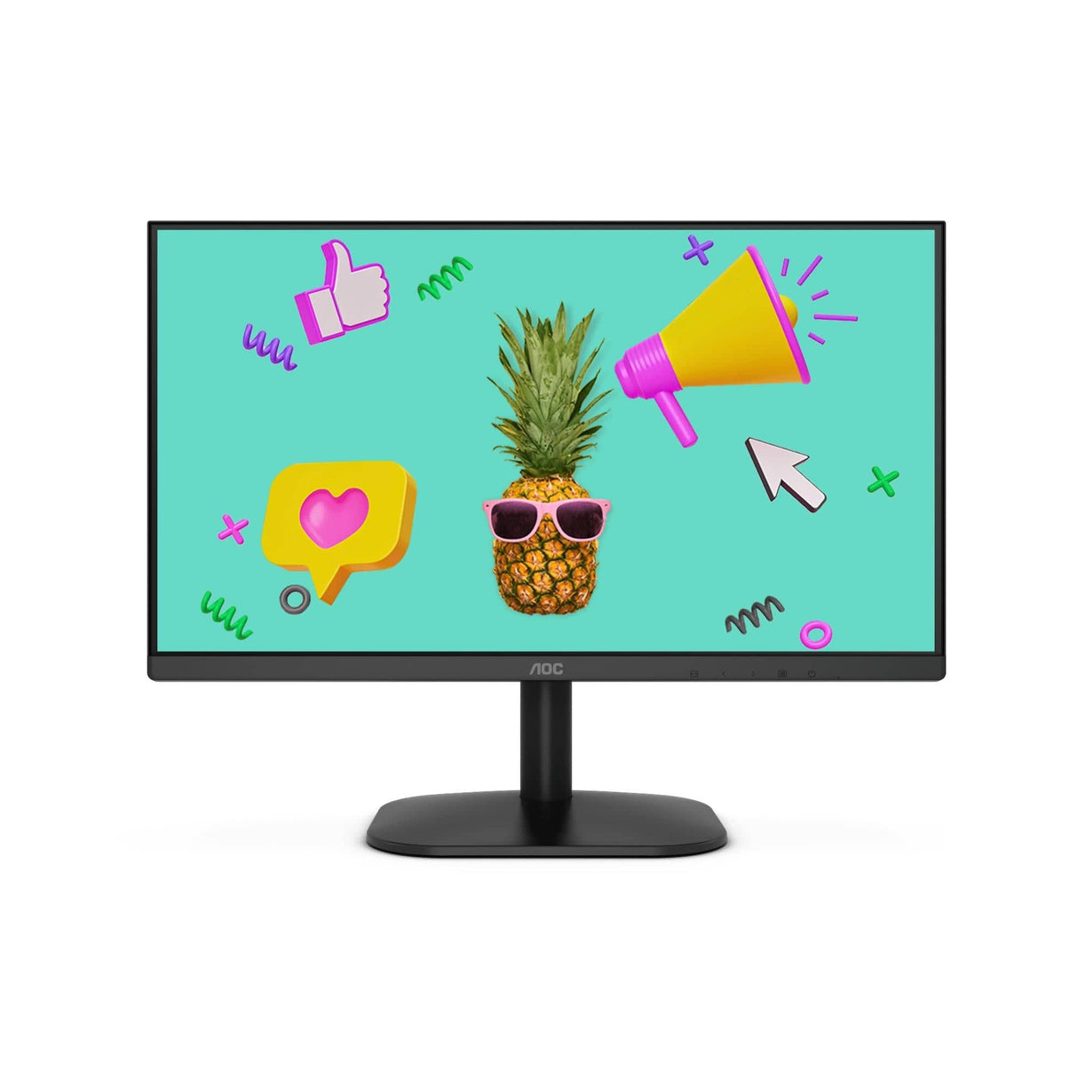 AOC UltraSlim 21.5-inch 1920 x 1080p FHD 16:9 75Hz 7ms LED VA Monitor 22B2HN