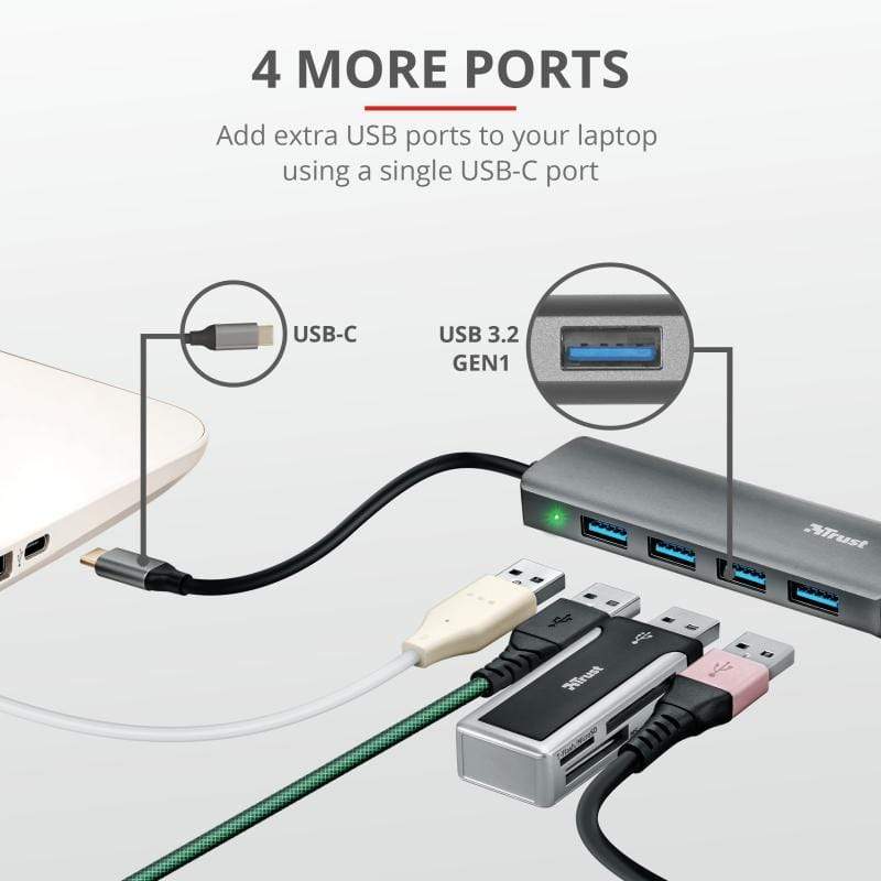 Buy Trust Halyx 4 Port Mini USB Hub | USB hubs | Argos