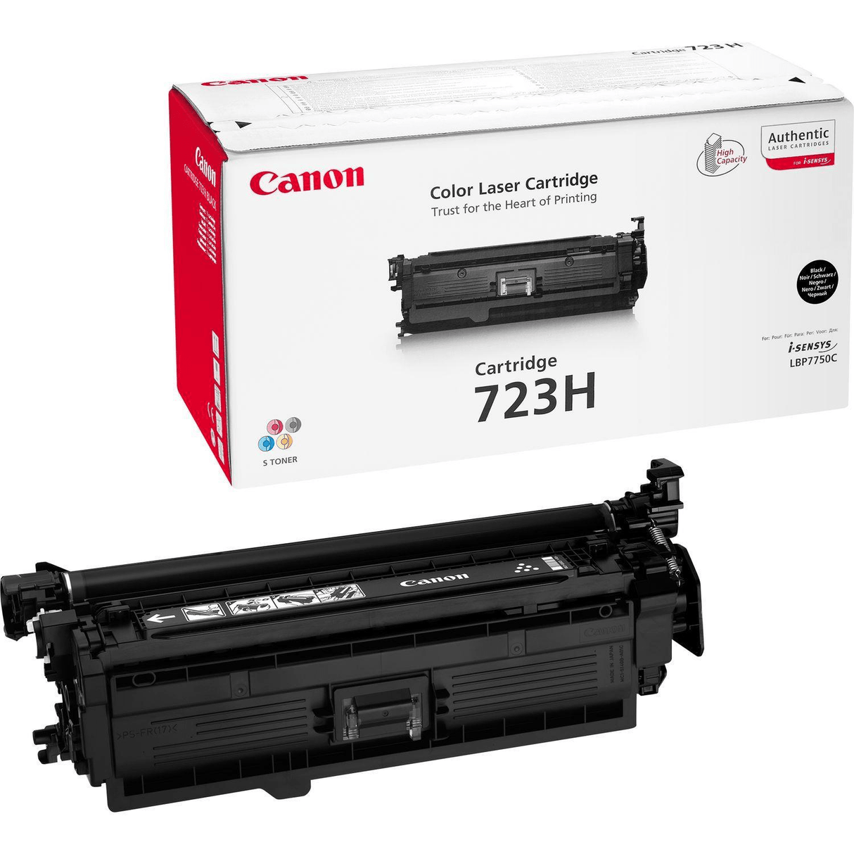 Canon 723H Black Toner Cartridge 10,000 Pages Original 2645B002 Single-pack