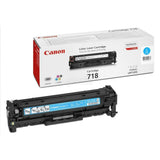 Canon CRG-718 C Cyan Toner Cartridge 2,900 Pages Original 2661B002 Single-pack