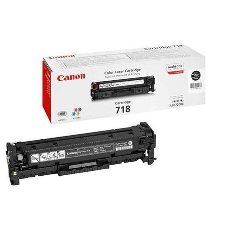 Canon CRG-718 BK Black Toner Cartridge 3,400 Pages Original 2662B002 Single-pack