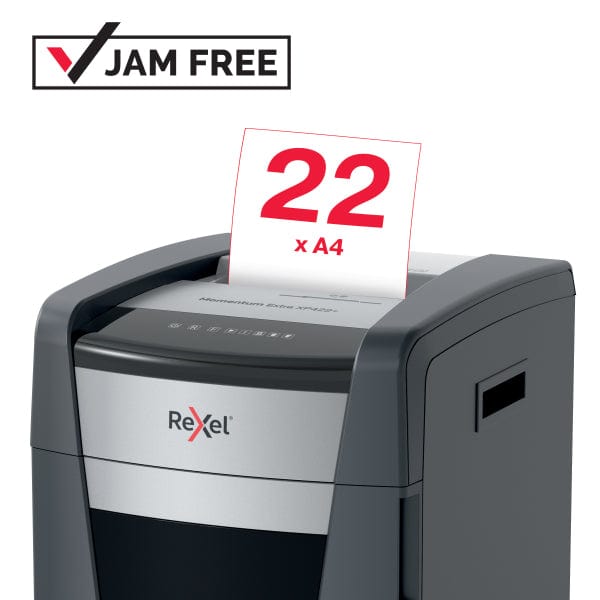 Rexel Momentum Extra XP422+ Jam Free Cross Cut Paper P4 Shredder 301076