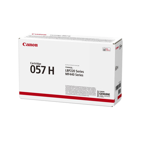 Canon I-SENSYS 057H Black Toner Cartridge 10,000 Pages Original 3010C002 Single-pack