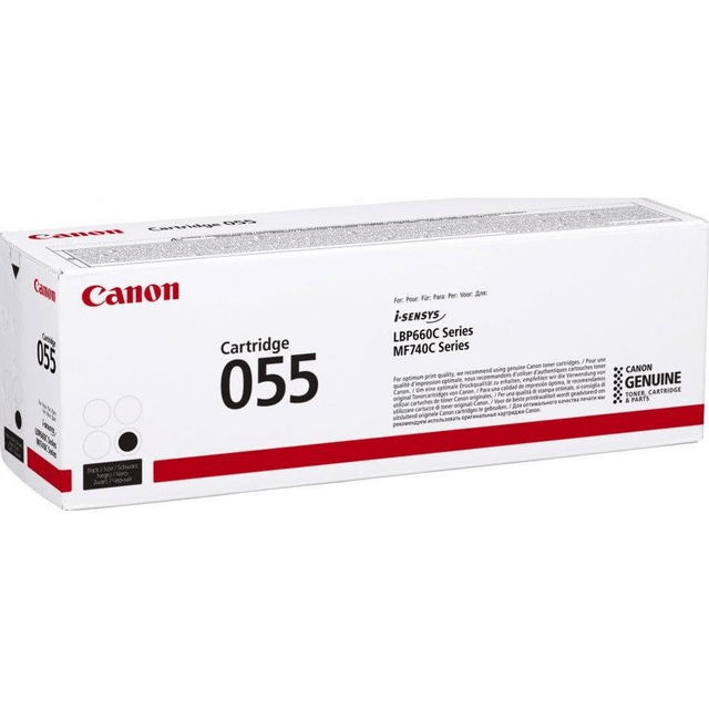 Canon 055 Black Toner Cartridge 2,300 Pages Original 3016C002 Single-pack