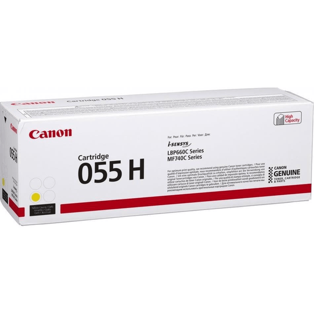 Canon 055H Yellow Toner Cartridge 5,900 Pages Original 3017C002 Single-pack