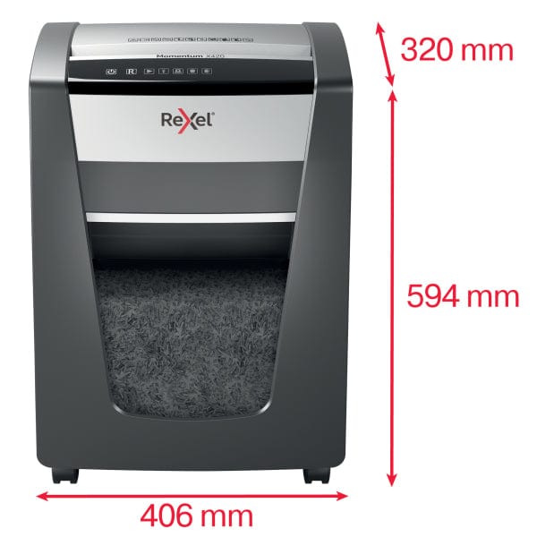 Rexel Momentum X420 P4 Cross Cut 20 Sheet Paper Shredder, 30L Bin