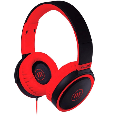 Maxell HP-B52 Headset with Mic - Red and Gray 34785300-B52-REDGRAY