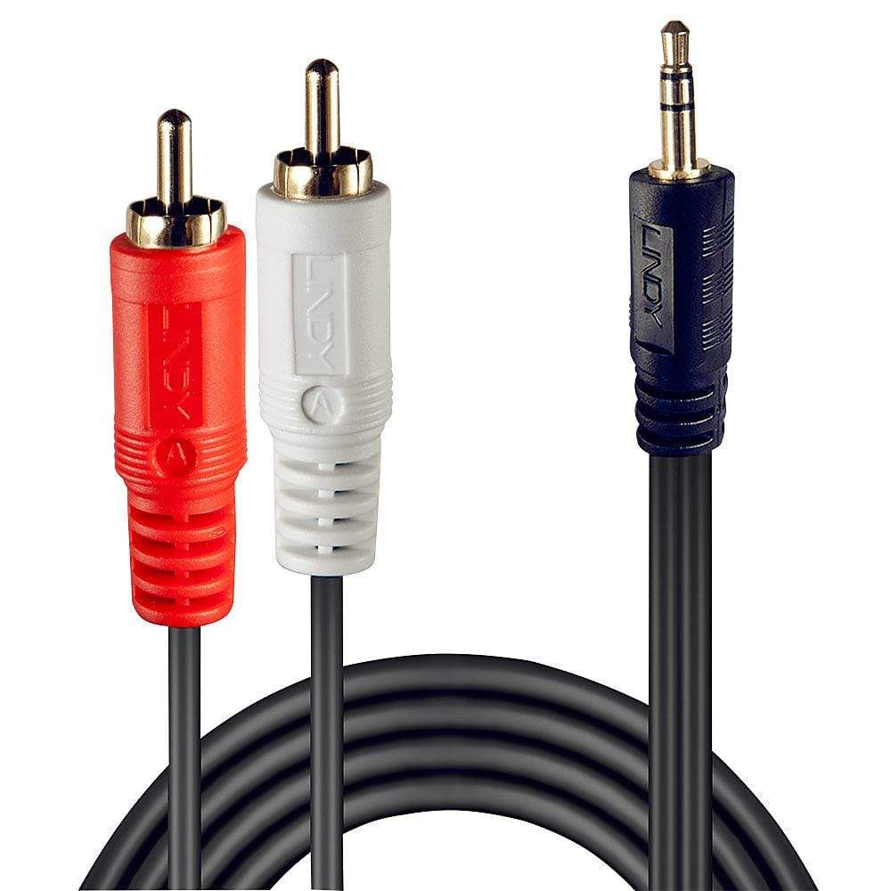 Lindy 5m Premium Audio Cable 2x Phono 3.5mm 35683