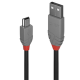 Lindy 2m Anthra Line USB 2.0 Type A to Mini-B Cable 36723