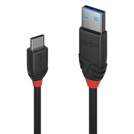 Lindy 1.5m Black Line 10Gbps USB 3.2 Type A-to-C Cable 36917