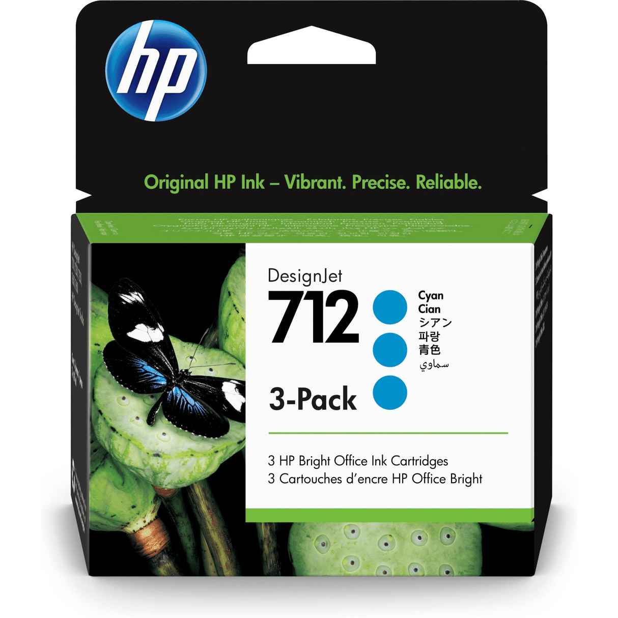 HP 712 3-pack 29-ml Cyan DesignJet Ink Cartridge