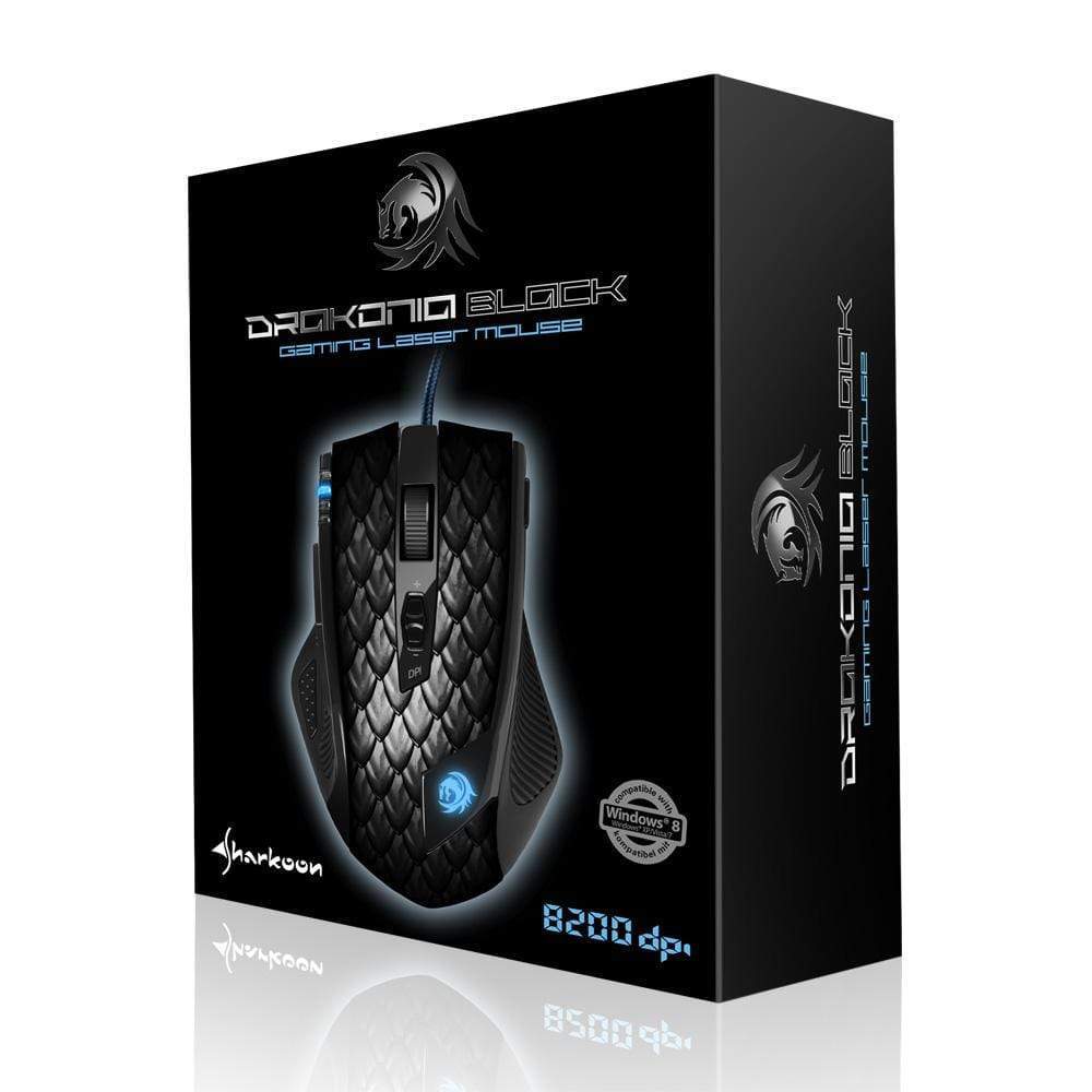 Sharkoon Drakonia Black Mouse USB Type-A Laser 8200dpi Right-hand