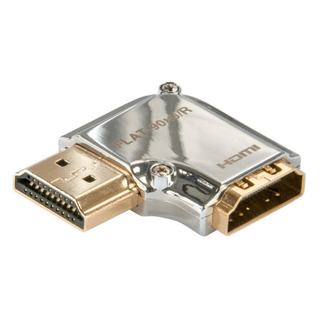 Lindy Cromo HDMI Male to Female 90-Degree Right Angle Adapter 41507