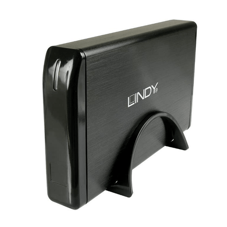 Lindy USB 3.0 3.5-inch SATA HDD Enclosure Storage Drive Black 43109