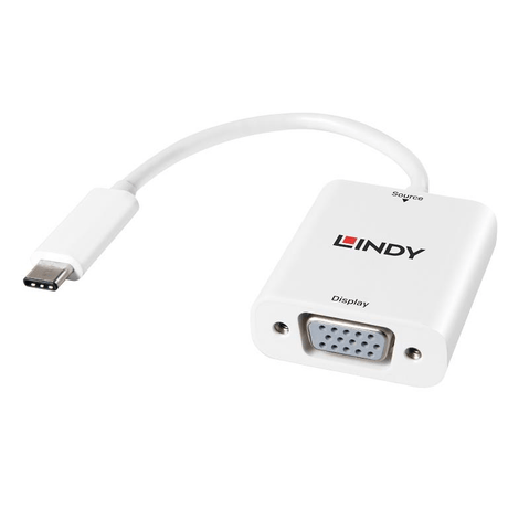 Lindy 1.7cm USB Type C to VGA Converter 43242