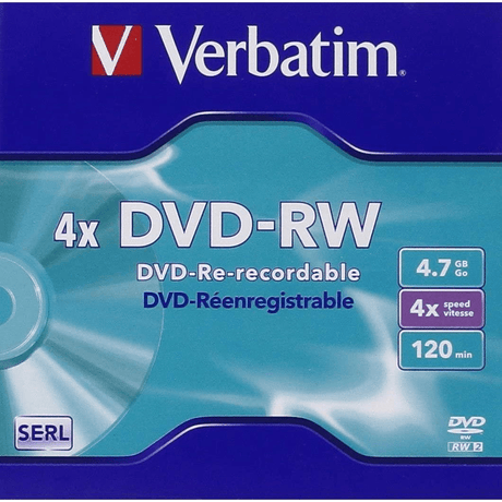 Verbatim DVD-RW 4X 4.7GB Discs - 5-pack