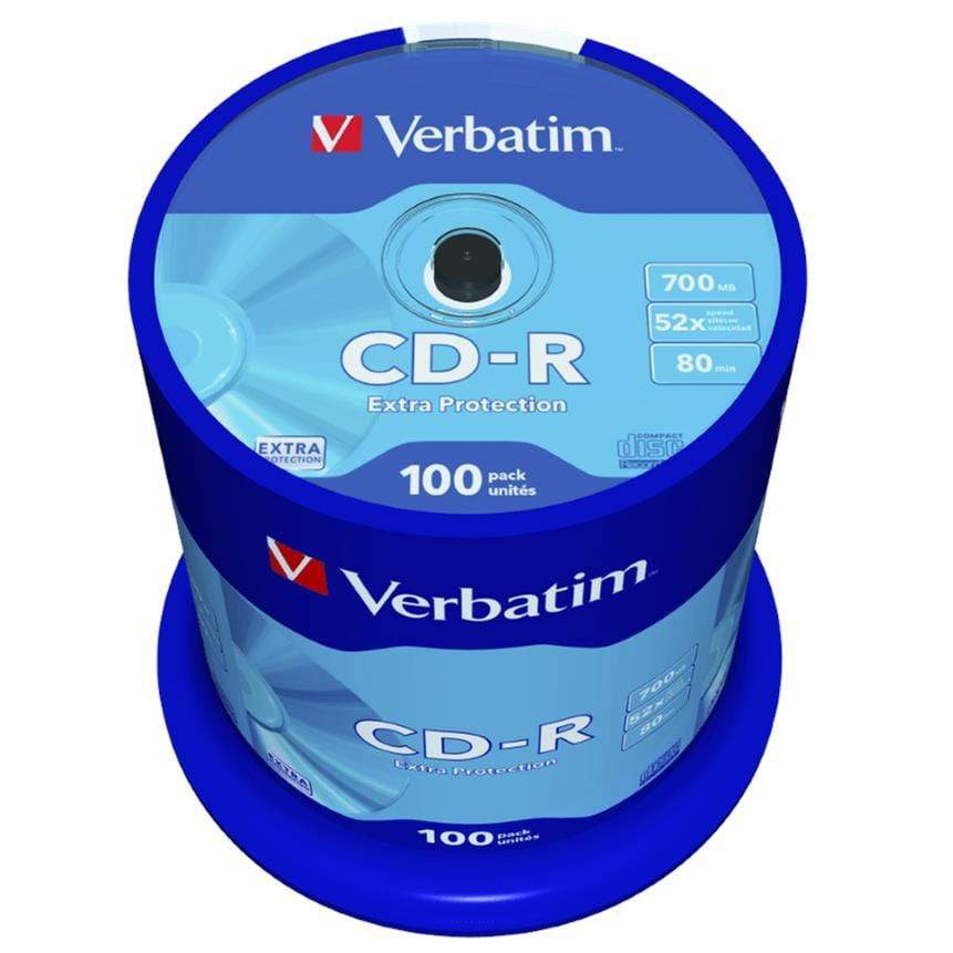 Verbatim 700MB 52x CD-R Extra Protection 100-pack 43411