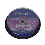 Verbatim DVD+R Matt Silver 4.7GB 10-pack