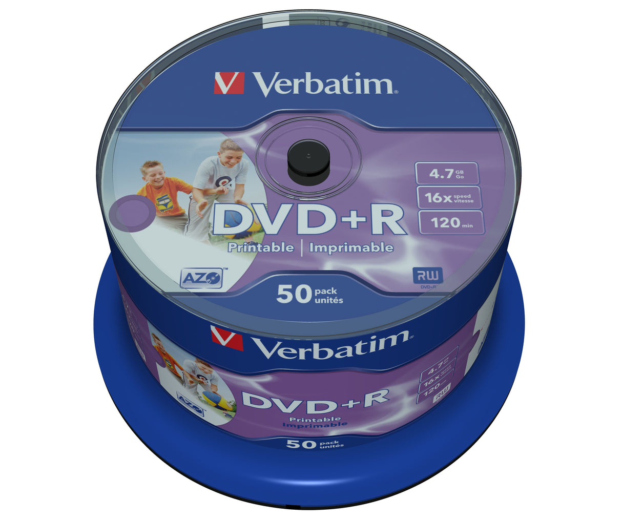 Verbatim DVD+R Wide Inkjet Printable No ID Brand