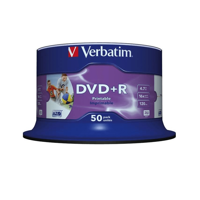 Verbatim DVD+R Wide Inkjet Printable No ID Brand