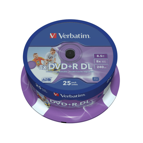 Verbatim 43667 Blank DVD 8.5GB DVD+R DL 25-pack