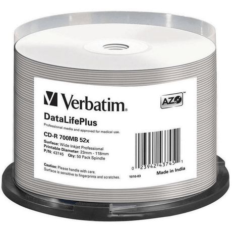 Verbatim DataLifePlus 700MB 52x CD-R 50-pack 43745