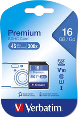 Verbatim Premium Memory Card 16GB SDHC Class 10