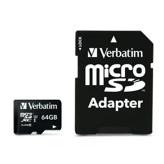 Verbatim Pro memory card 64 GB MicroSDXC UHS Class 10