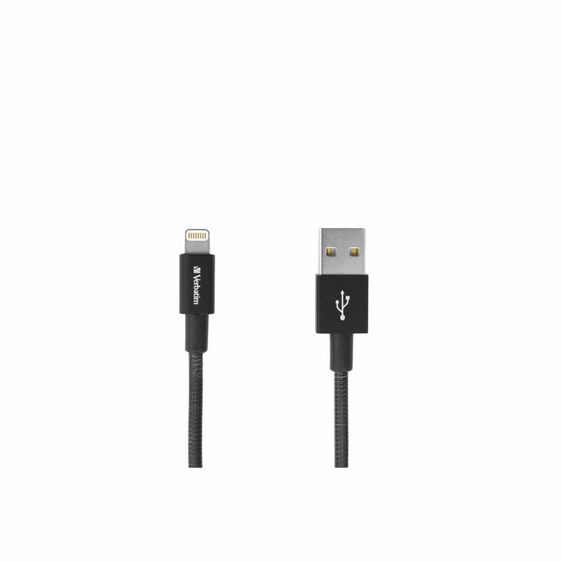 Verbatim 48858 Lightning Stainless Steel Sync and Charge Cable 1m Blac