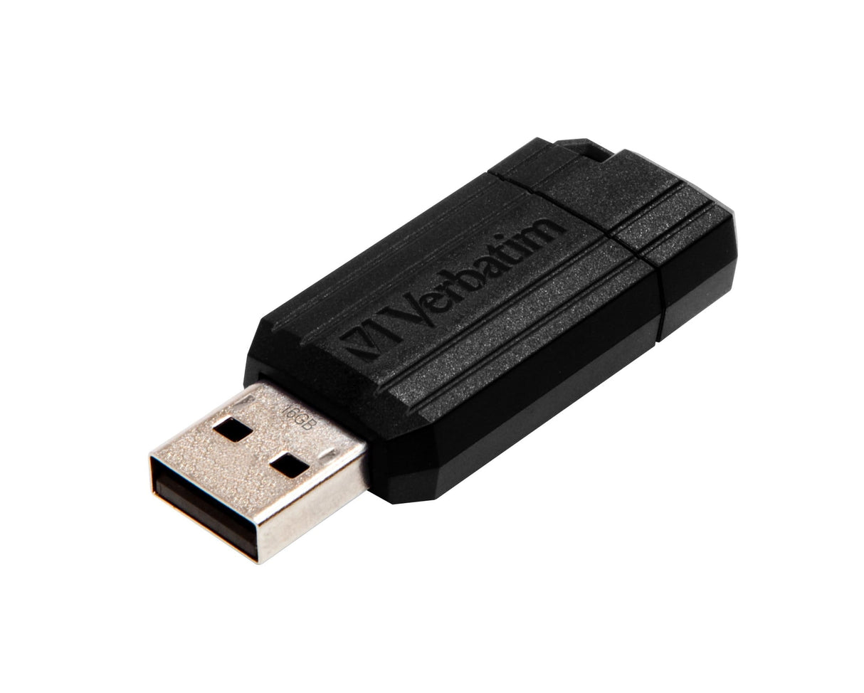 Verbatim PinStrip 16GB Black USB 2.0 Type-A USB Flash Drive 49063