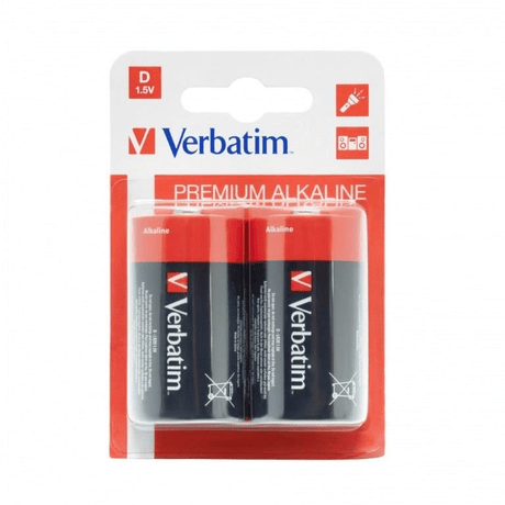 Verbatim D Alkaline Batteries 2-pack 49923